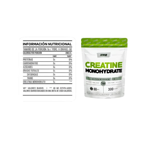 CREATINA MONOHIDRATADA STAR NUTRITION 300 GR DOYPACK