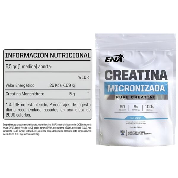 CREATINA MONOHIDRATADA ENA 300 GR DOYPACK