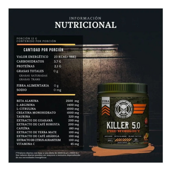 PRE ENTRENO KILLER 5.0 GENERATION FIT