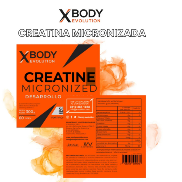CREATINA MICRONIZADA XBODY 300 GRAMOS