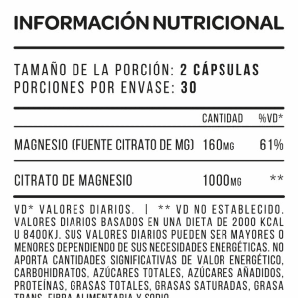 CITRATO DE MAGNESIO STAR 60 CAPS