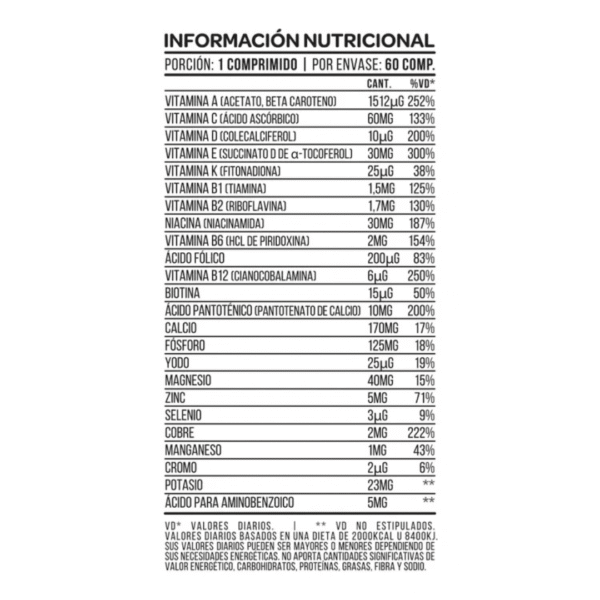 MULTIVITAMÍNICO ALL IN ONE STAR NUTRITION